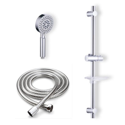 Good Quality Low Profit Bathroom Waterfall Shower Head With 1.5 Meter Retractable Shower Hose And Bathroom Sliding Bar